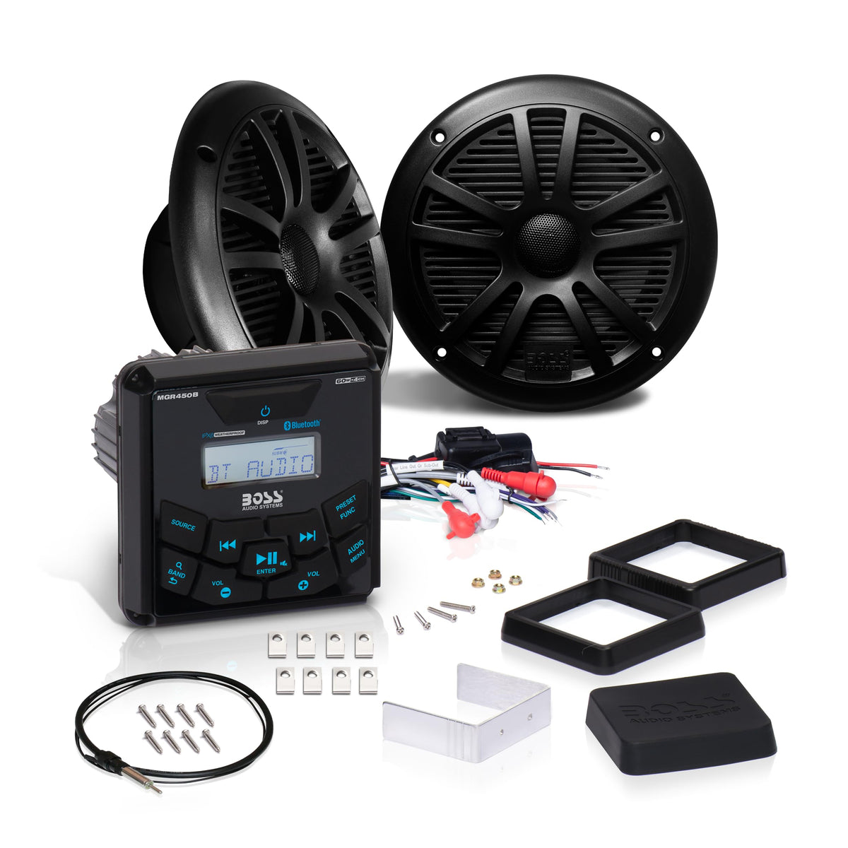 BOSS Audio Systems MCKGB450B.6 Marine Boat Stereo, 6.5 Inch Speakers (Pair)