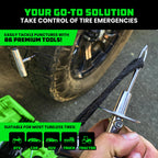 Rhino USA Tire Repair Kit (86-Piece) - Heavy Duty Tire Plug Kit