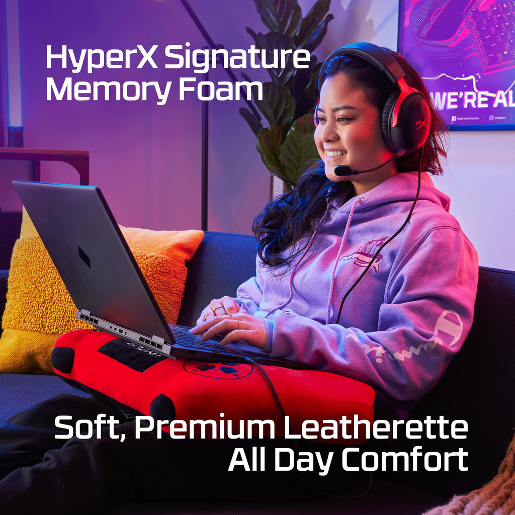 HyperX Cloud III – Wired Gaming Headset, PC, PS5, Xbox Series X|S, Angled 53mm Drivers, Spatial Audio, Memory Foam, Durable Frame, Ultra-Clear 10mm