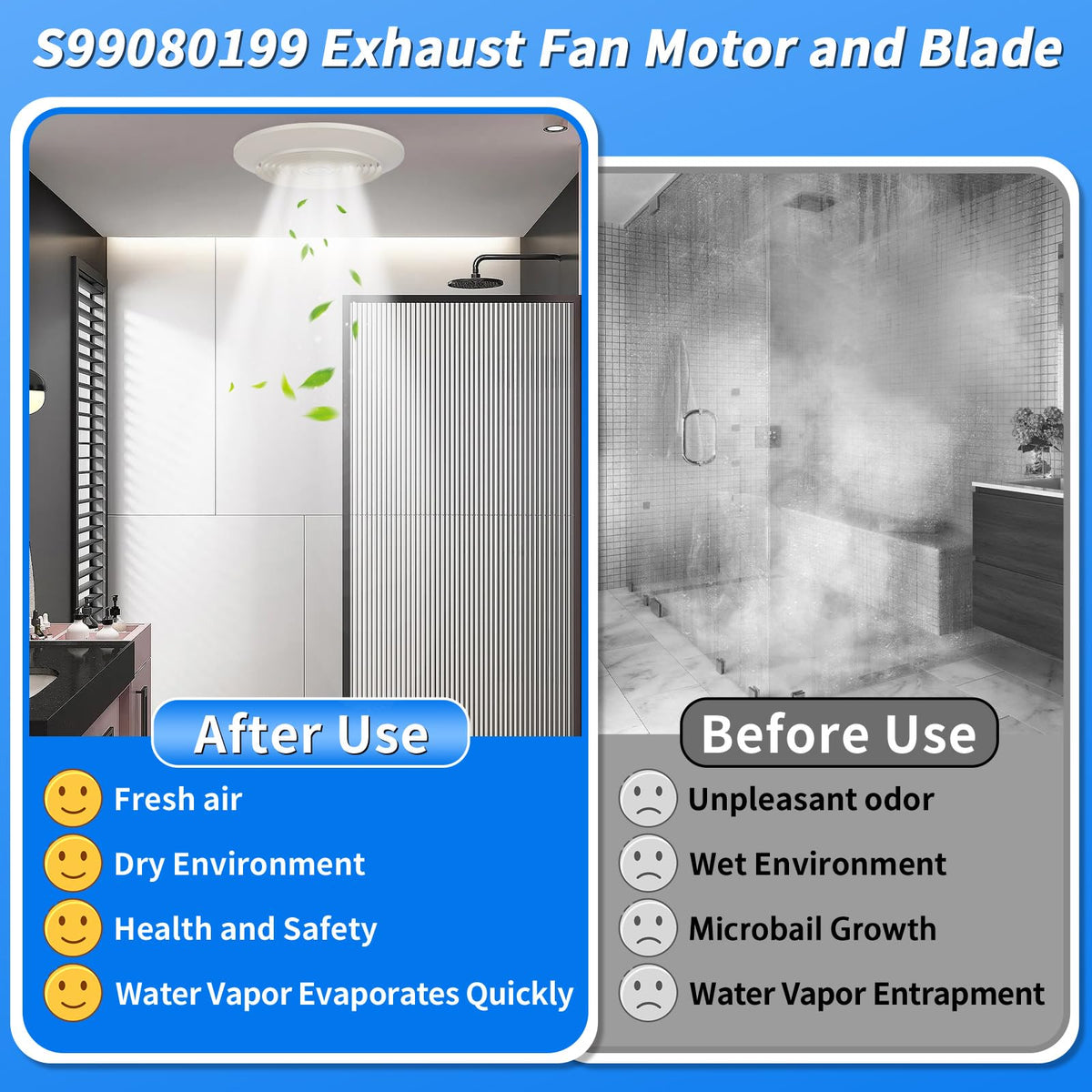 S99080199 99080199 Bathroom Exhaust Fan Motor Replacement