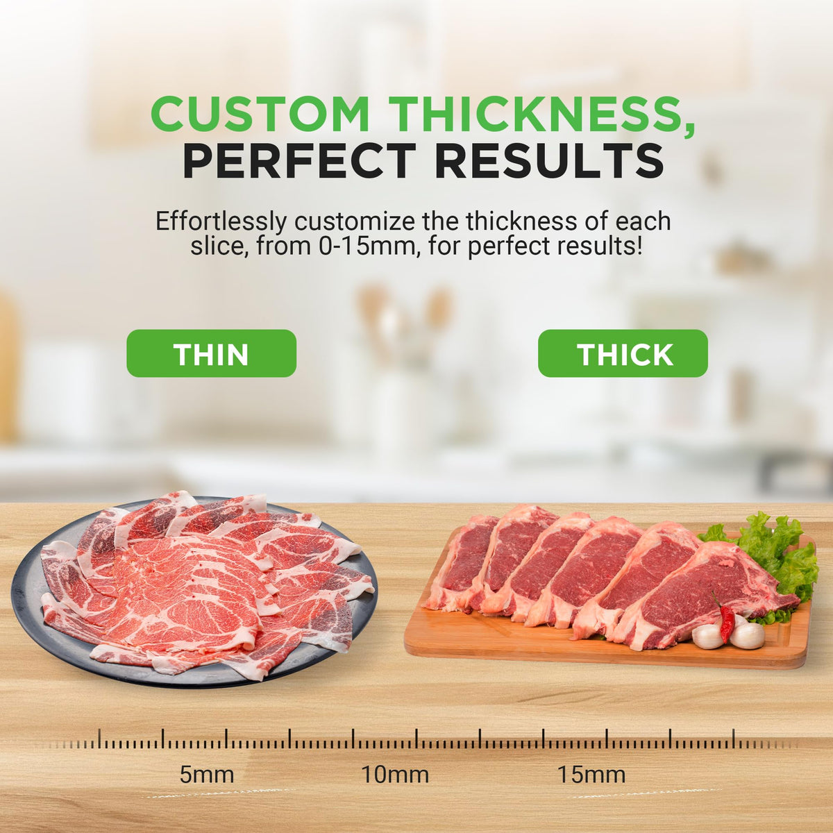 Nutrichef Electric Meat Slicer | 200W Automatic Meat, Deli & Bread Slicer | Adjustable Dial for 0-15mm Cutting Range Thickness | Removable 7.5 IN