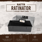 Rugged Ranch Ratinator Multi-Catch Live Rat and Mouse Trap Cage, 2 Door