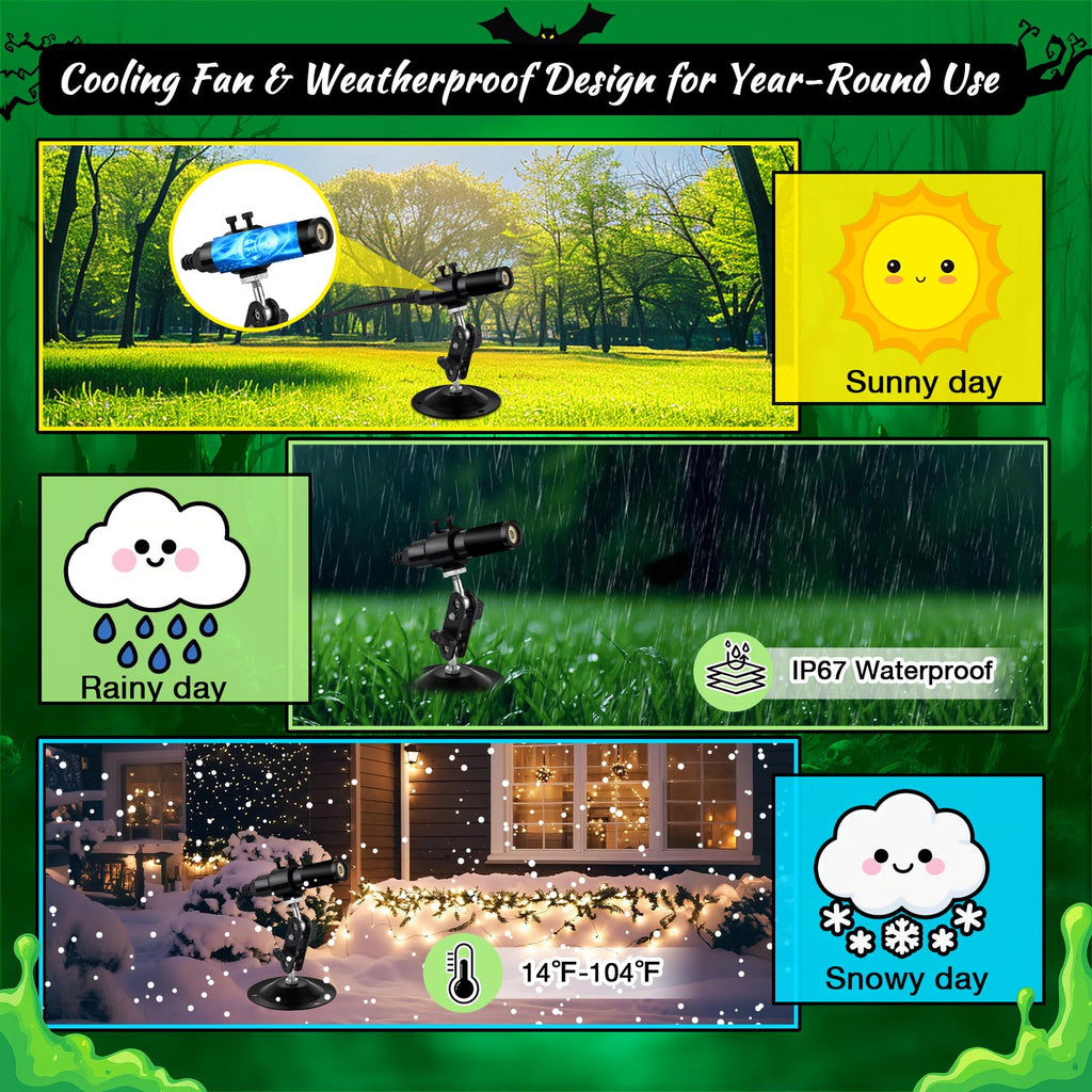 Green Laser Line Projector for Halloween Swamp Party Decoration