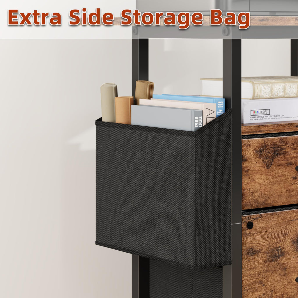 GYIIYUO 2 Drawer File Cabinet 24''W, Mobile Filing Cabinet, Printer Stand