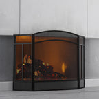 Fire Beauty 3 Panel Arch Top Fireplace Screen Fire Screen Spark Guard Cover
