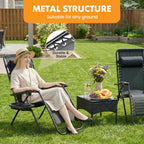 NEWBULIG Zero Gravity Chairs Set of 2, Folding Lounge Recliner Chair