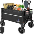 ROSONG Collapsible Wagon Cart with Wheels Foldable - Folding Utility Heavy Duty Wagons Carts for Grocery Sports Garden Shopping Camping Wheelbarrows