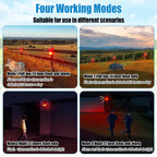 Qualirey 2 Pack Solar Motion Sensor Alarm 129db Outdoor Strobe Light,Red