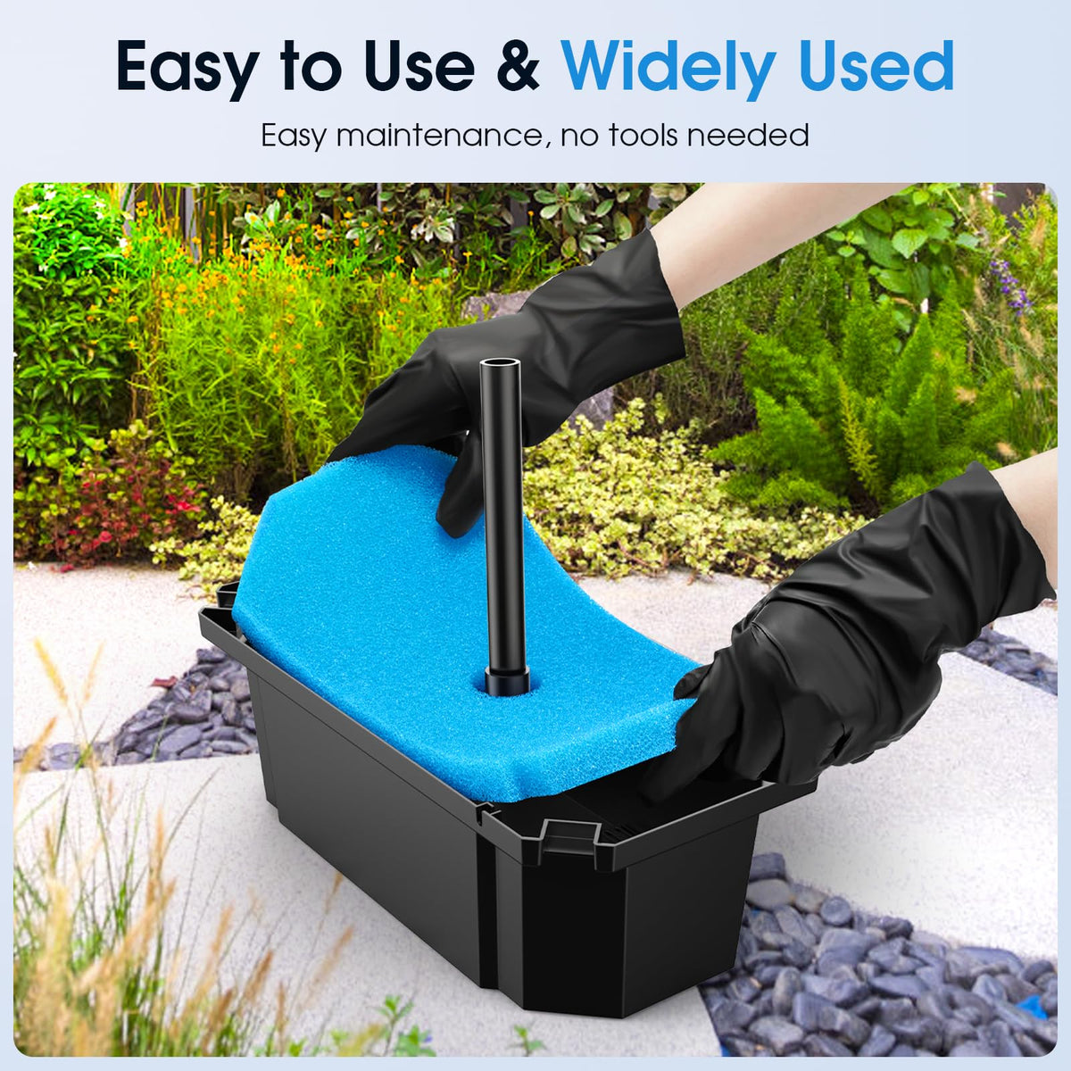 Pond Filter with Pump Fountain Kits, 660GPH Pond Filter with 40W Pond Pump & Fountain Kit, Koi Pond Filters for Outdoor Ponds Clean, Clear, and Add