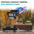 EWAY Strong Magnetic Wireless Backup Camera for iPhone Android, WiFi Hitch Camera Rechargeable Battery for Hitch Gooseneck Travel Boat Horse Trailer
