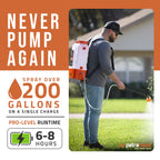PetraTools HD4000 Battery Powered Backpack Sprayer, 6 Hr Runtime, 6 Nozzles