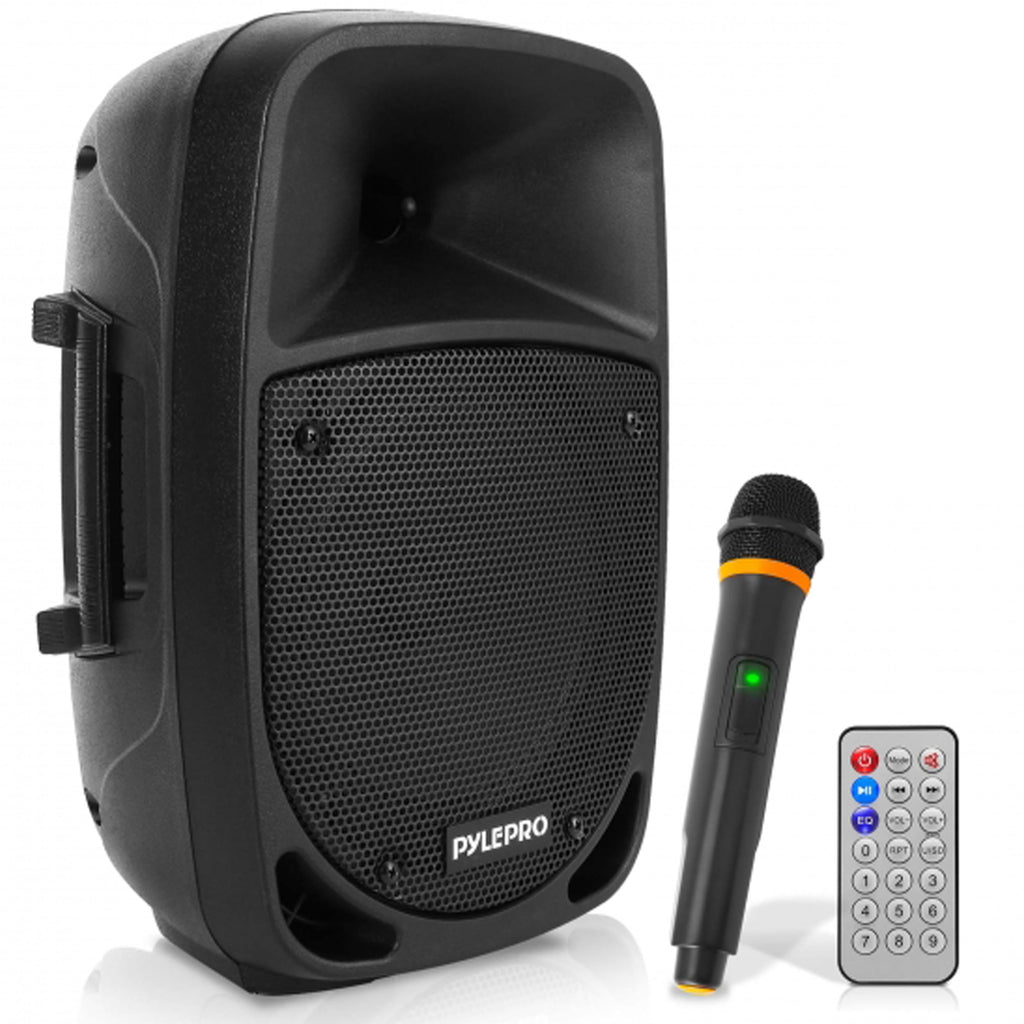 Pyle Portable 800W Karaoke PA System with Wireless Microphone, Bluetooth Streaming, Rechargeable Battery, USB/SD Recording & Powerful Sound – Compact