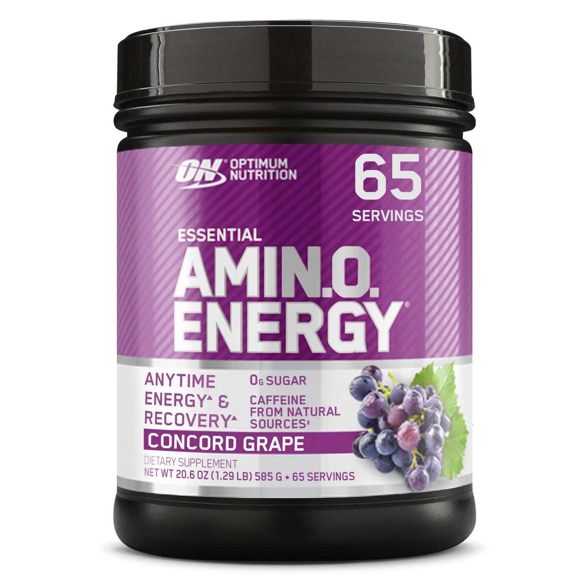 Optimum Nutrition Amino Energy Powder, Concord Grape, 1 LB