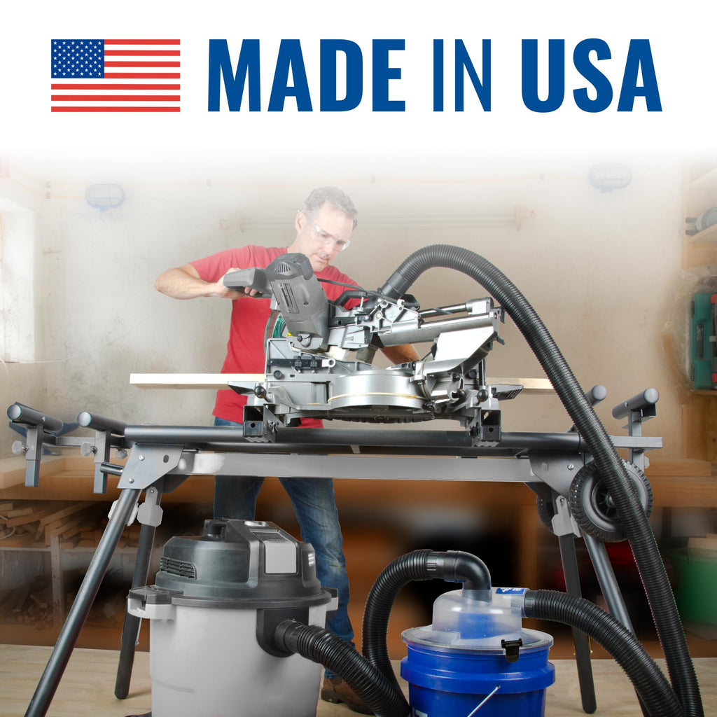 Dust Deputy Low-Pro Plus Cyclone Dust Separator – Engineered High Flow Wet/Dry Vacuum Kit – Fits Standard 5 Gallon Buckets – 2.5" Adapter & 3' Hose