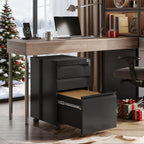 DEVAISE 3 Drawer File Cabinet with Lock, Fully Assembled Except Casters