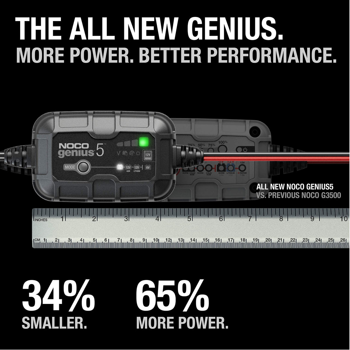 NOCO GENIUS5 5A 6/12V Smart Battery Charger, Trickle Charger & Maintainer