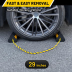 Wheel Chocks (2pair/4pack with Rope) for RV Trailer Camper Truck Car Aircraft, Versatile Heavy Duty Rubber Wheel Chocks Block with 3 Reflective