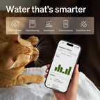 PETLIBRO Upgrade Cat Water Fountain Stainless Steel Tray, Dockstream 2 Cat Fountain Indoor, 3L/101oz Auto Cat Fountains for Drinking, App Monitoring