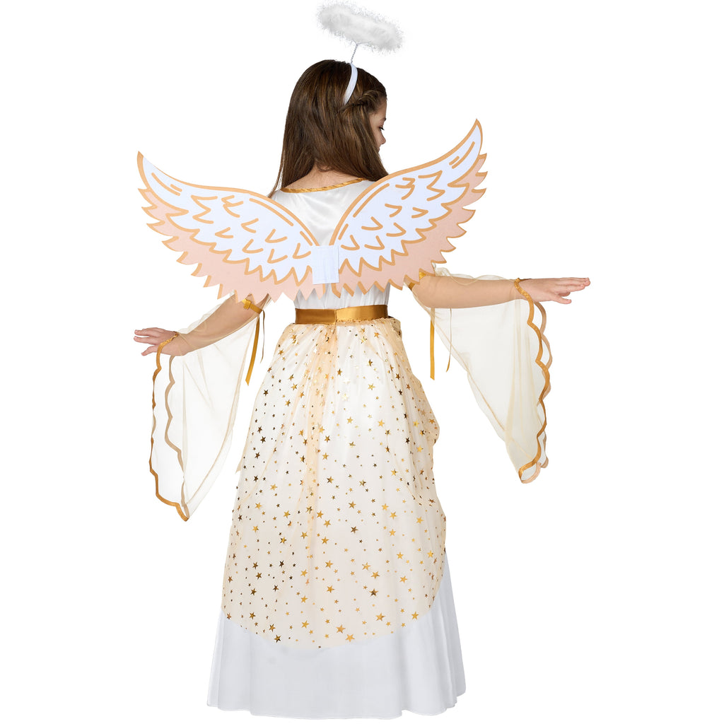 Joyfy Halloween Angel Costume for Girls, Angel Dress for Kids, Guardian Angel Set for Halloween Costumes Themed Party Cosplay