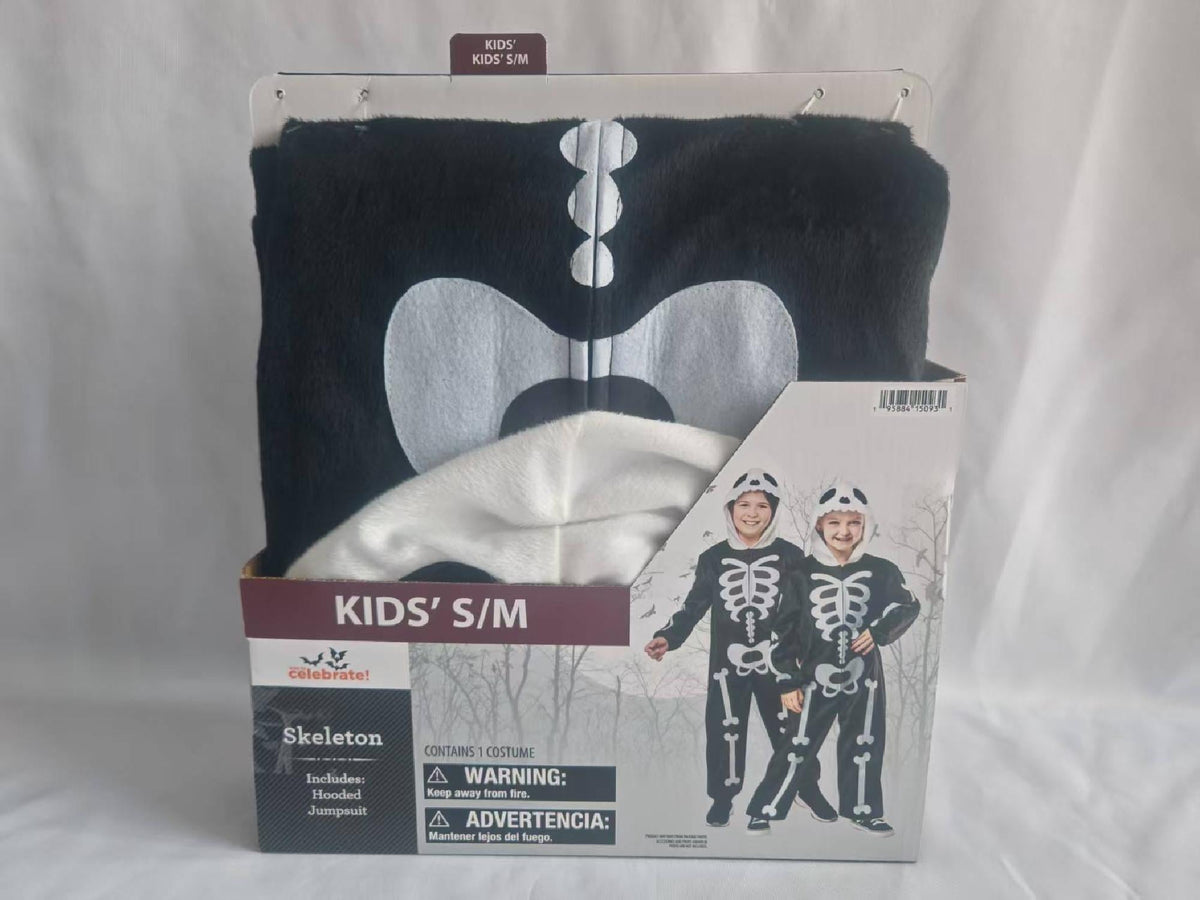 Skeleton Jumpsuit Halloween Costume for Children, Boys' Size S (6/8), by Way to Celebrate