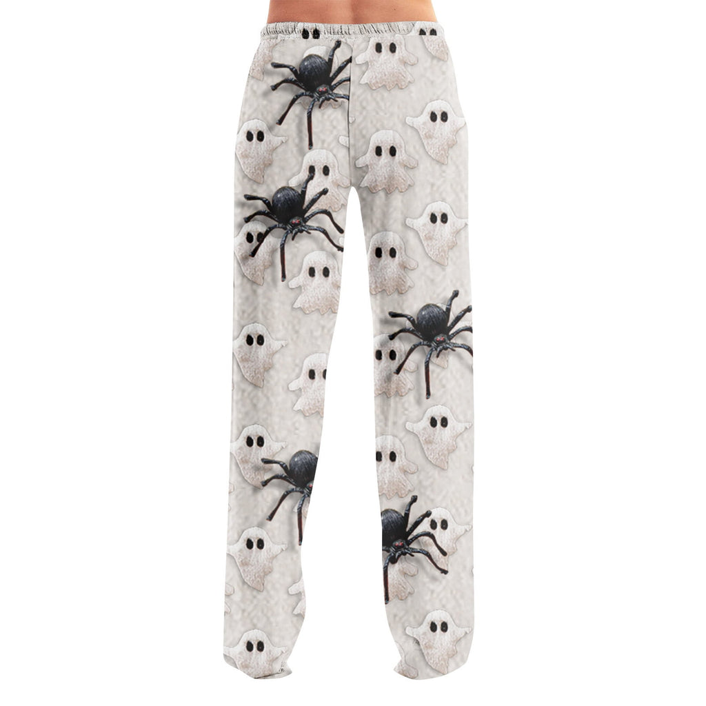 Hearthz Halloween Flannel Pajama Pants Women Plush Fuzzy Pajama Pants for Women Plaid Warm Cozy Pj Bottoms Lounge Pants Flannel Pants for Women
