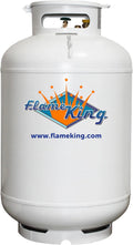 Flame King Vertical Propane Tank 420LB - White