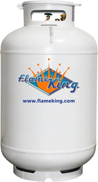 Flame King Vertical Propane Tank 420LB - White