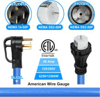 50 Amp Generator Cord And Pre-Drilled Power Inlet Box, 50FT, 125/250V - PB50