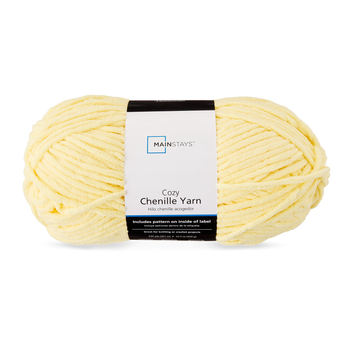 Mainstays Cozy Chenille Yarn, 220 yd, 100% Polyester, Bulky
