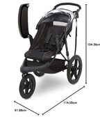 Delta Children Classic Jogging Stroller, 24.4in L x 44.9in W x 41.1in H
