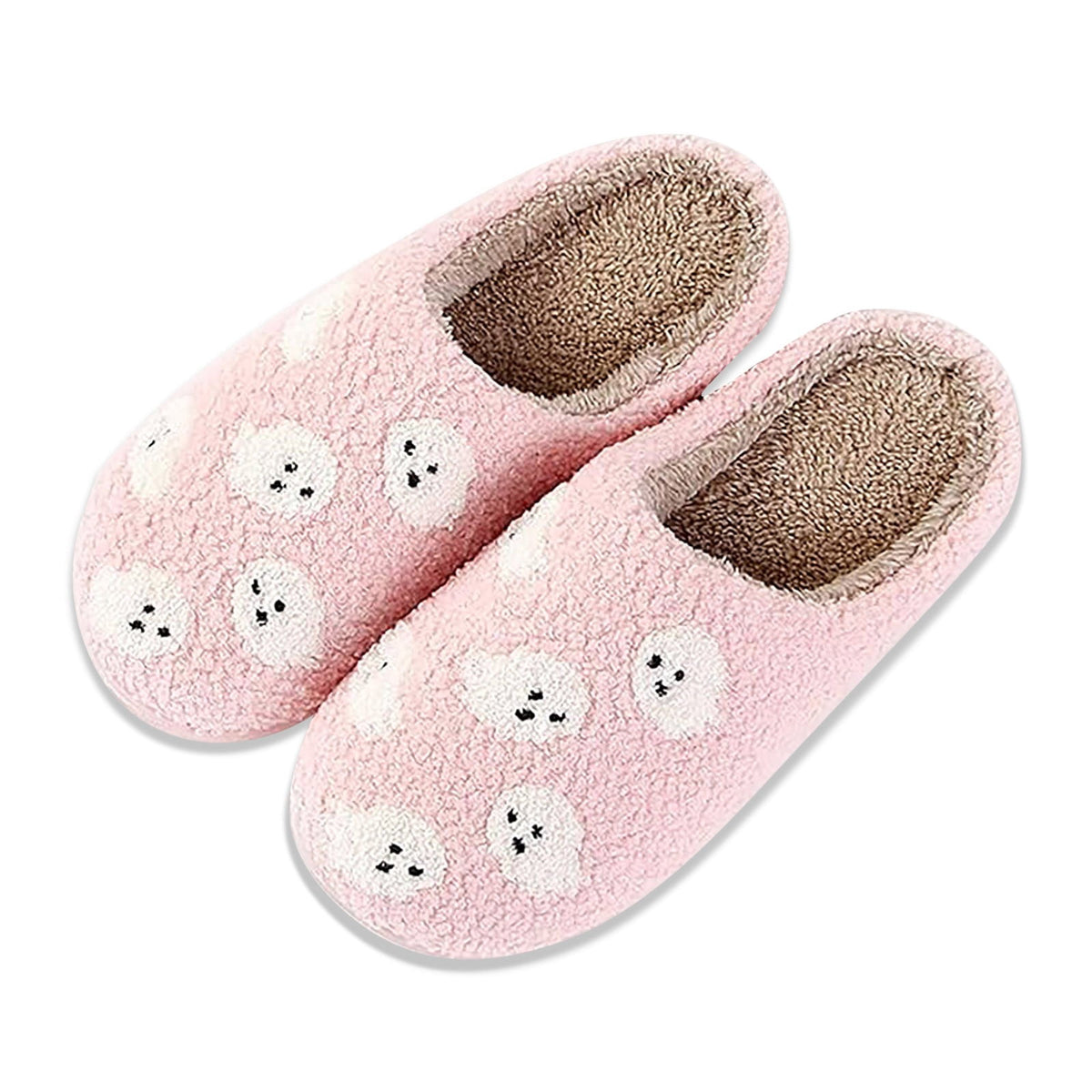 Halloween Slippers For Women Couple Halloween Cartoon Quirky Large Size Warm Padded Cotton Slippers Holiday Couple Shoes