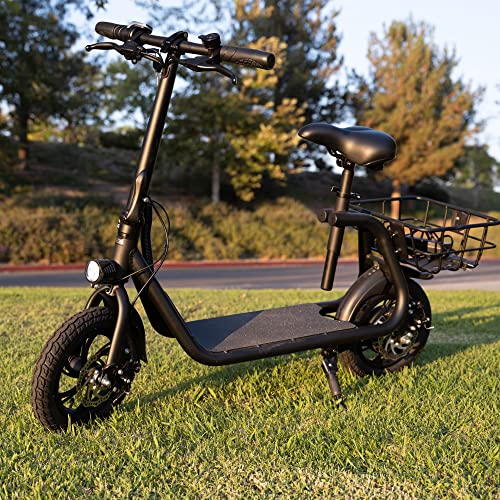 SEHOMY Electric Scooter With Seat, 450W 8.0Ah Battery, 20-Mile Range, 15.5 Mph