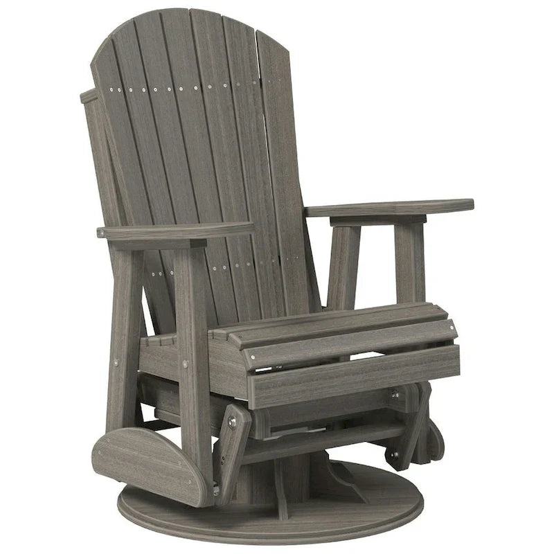 Poly Lumber Adirondack Swivel Glider Chair - 30W x 28D x 44H