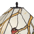 Robert Louis Tiffany Table Lamp 26 inch High Dark Bronze Cherry Blossom Stained Art Glass Shade