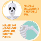 Joyfy 16" Glow in the Dark Skeleton, 5PCS Set