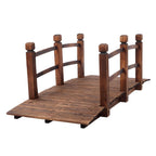 Ktaxon 5ft Arch Anticorrosive Landscape Bridge Carbonized Color
