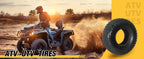 Ktaxon Pair of 2 145/70-6 P319 6PLY ATV Tires, Tubeless
