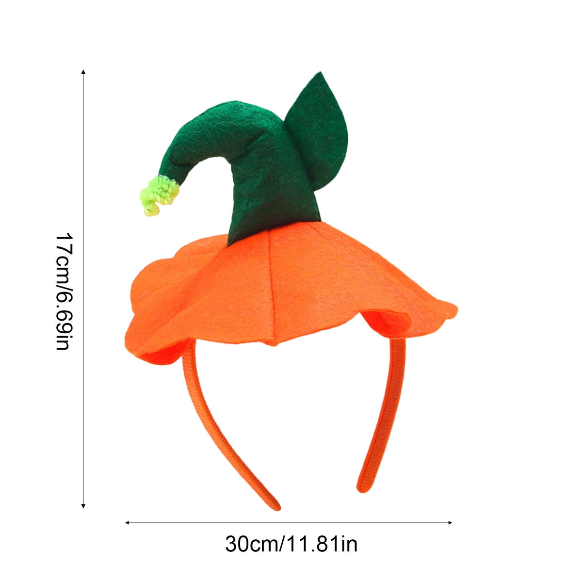 Halloween Pumpkin Headband, Halloween Costume Pumpkin Hat for Women Adult Cosplay Headdress