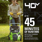 40V 16-Inch Cordless Electric Lawn Mower With 4.0Ah Battery And Charger