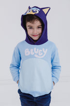 Bluey Toddler Boy or Girl Cosplay Fleece Hooded Sweatshirt Blue