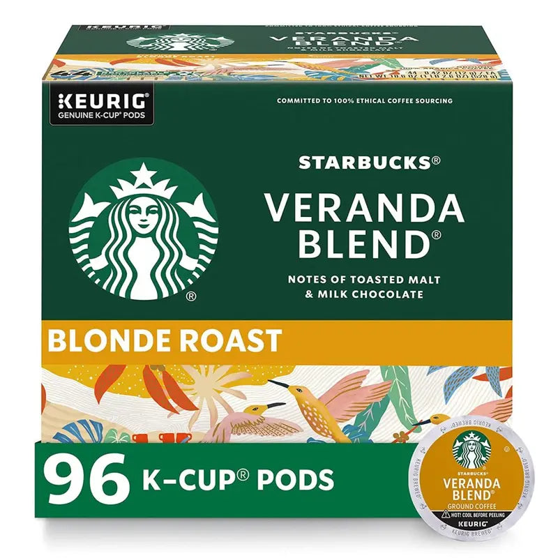 Starbucks Veranda Blend Blonde Roast K-Cup Coffee Pods, 96 Count, 100% Arabica - SBK011067986CT