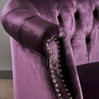 Christopher Knight Home Velvet Tufted Scroll Arm Loveseat, 30.75 x 51.5 x 30.5 Inches - Milani