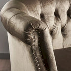 Christopher Knight Home Velvet Tufted Scroll Arm Loveseat, 30.75 x 51.5 x 30.5 Inches - Milani