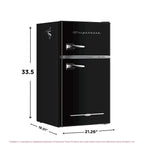 Frigidaire Retro Two-Door Compact Refrigerator With Freezer, 3.1 Cu. Ft., Red