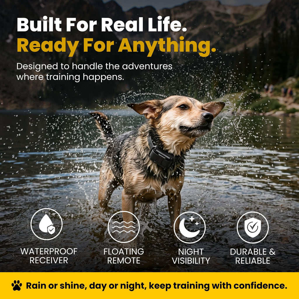 Educator ET-300 Mini E Collar for Dog Training with Remote - 1/2 Mile Range, Waterproof, 100 Blunt Stimulation Levels, Tone or Vibration Mode, Night