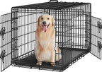 Yaheetech 42inch Double Door Dog Crate w/Divider, Collapsible Metal Kennel
