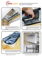 Premium Energy Saving Attic Door Insulation Stairway Cover Stair Ladder Opening Attic Tent with Easy Access Zipper 25" × 54" × 11"