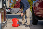 Scepter 5 Gal Gas Can, Spill Proof SmartControl Spout, Spout Extender, Red