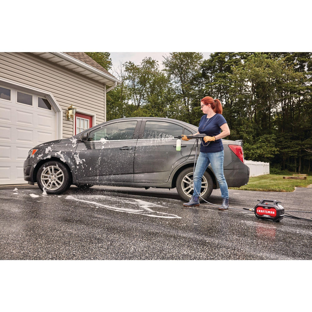 CRAFTSMAN Electric Pressure Washer, Cold Water, Lightweight Corded Power Washer for Cars, Driveways, Patio and Garage, Powerful 1700-PSI, 1.2-GPM