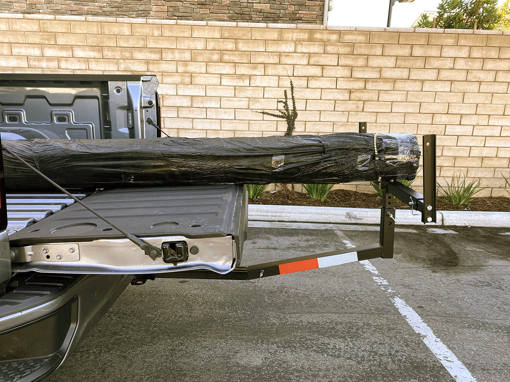 MaxxHaul 70231 Hitch Mount Pick Up Truck Bed Extender For Ladder, Rack, Canoe, Kayak, Long Pipes and Lumber) , Black , 37 x 19 x 3 inches